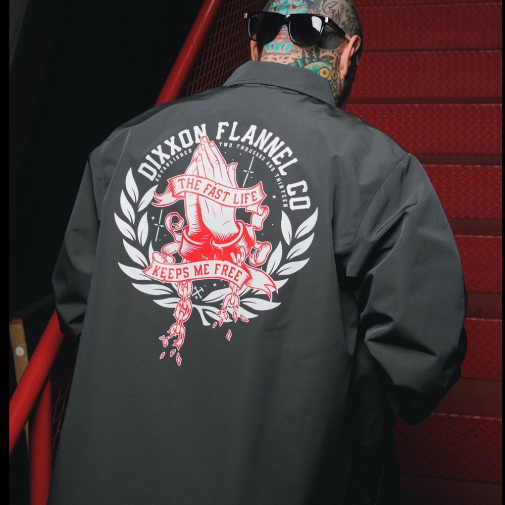 Dixxon Otto coaches jacket with Red Graphic brand new men’s medium